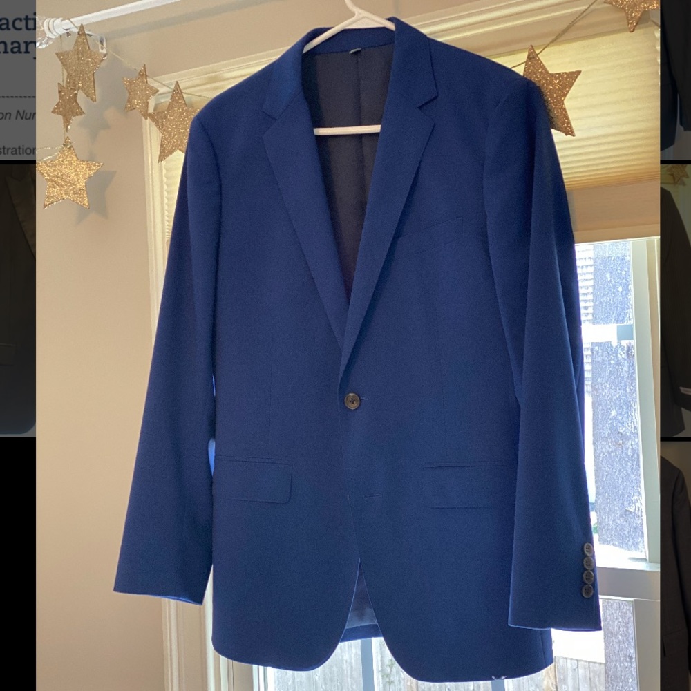 Men’s Royal Blue two-piece Suit